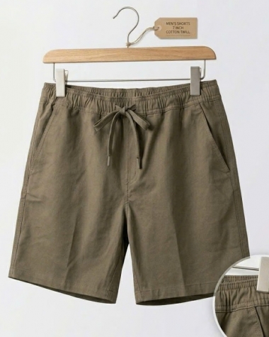 Quần Short Khaki Nam Dáng 7 Inches - Màu Nâu