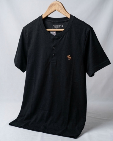 Áo Thun Henley Abercrombie & Fitch Màu Đen