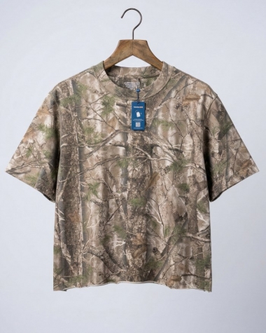 Áo Thun Camo Vintage Inspired Cropped