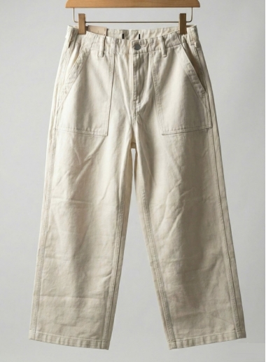 Quần Jean Nam Musina Ống Rộng - Màu Kem